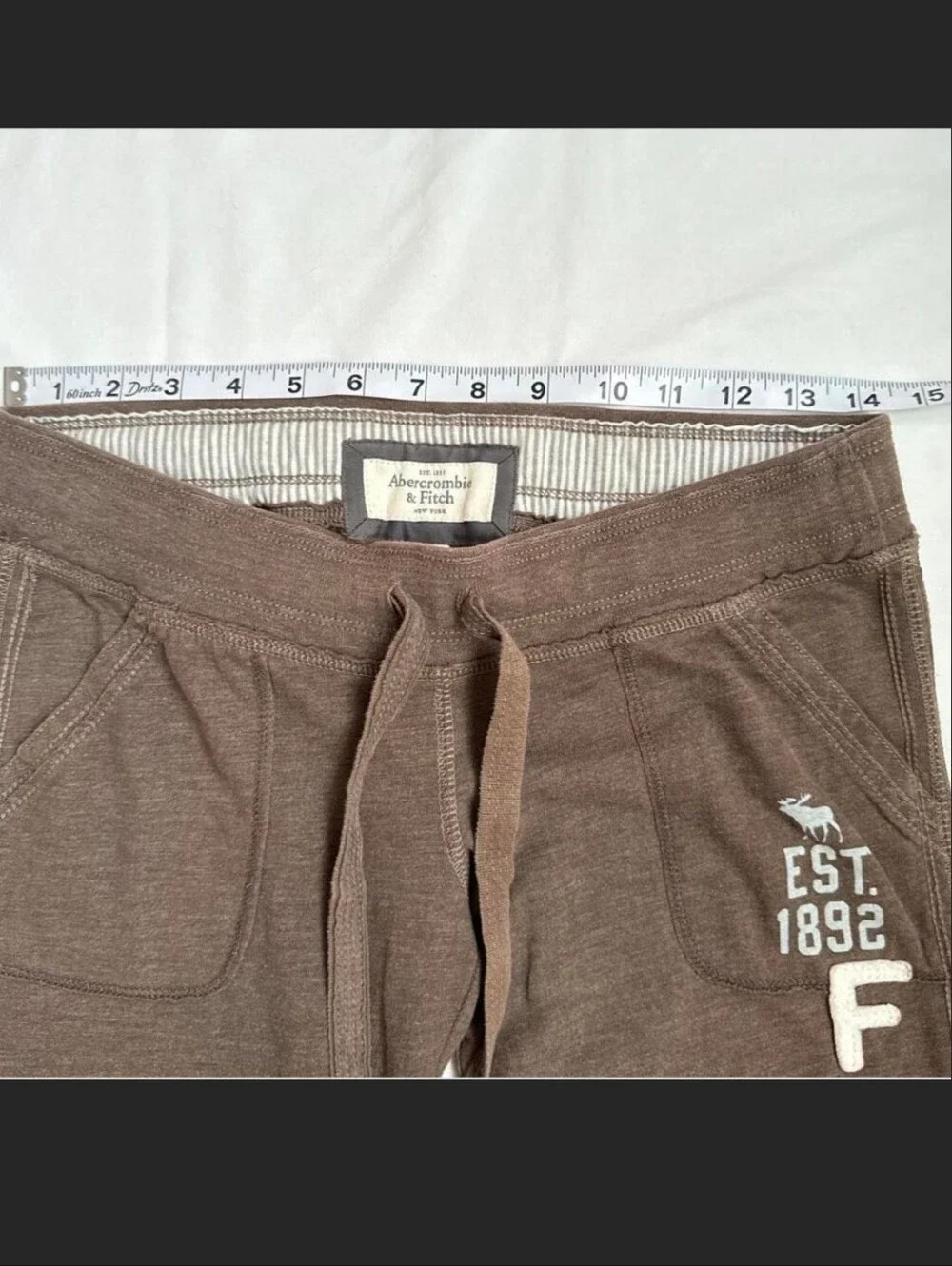 Abercrombie & Fitch Brown  Drawstring Joggers - Picture 4 of 4